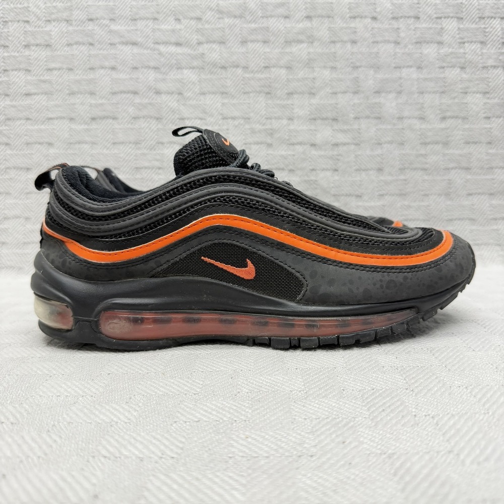 Nike Air Max 97 Black Safety Orange (GS) Shoes Unisex Kids Size 7 DX3088-001